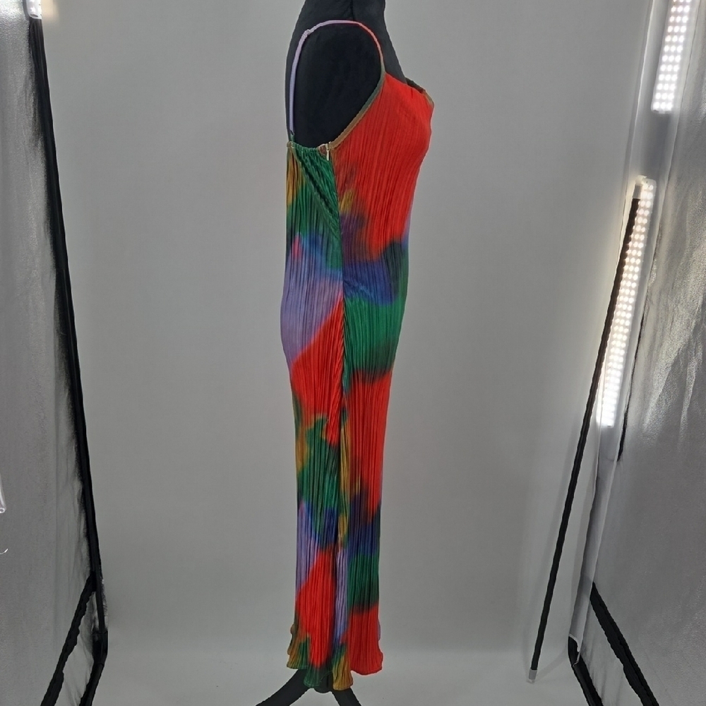Colorful Pleated Maxi Dress - Picture 6 of 16